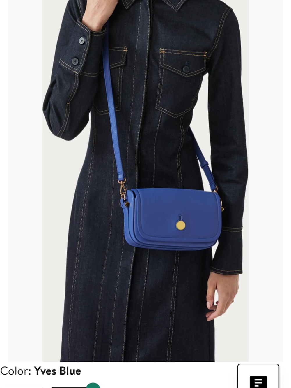 RADLEY LONDON Bathurst Mews Yves Blue Crossbody with Gold Accent